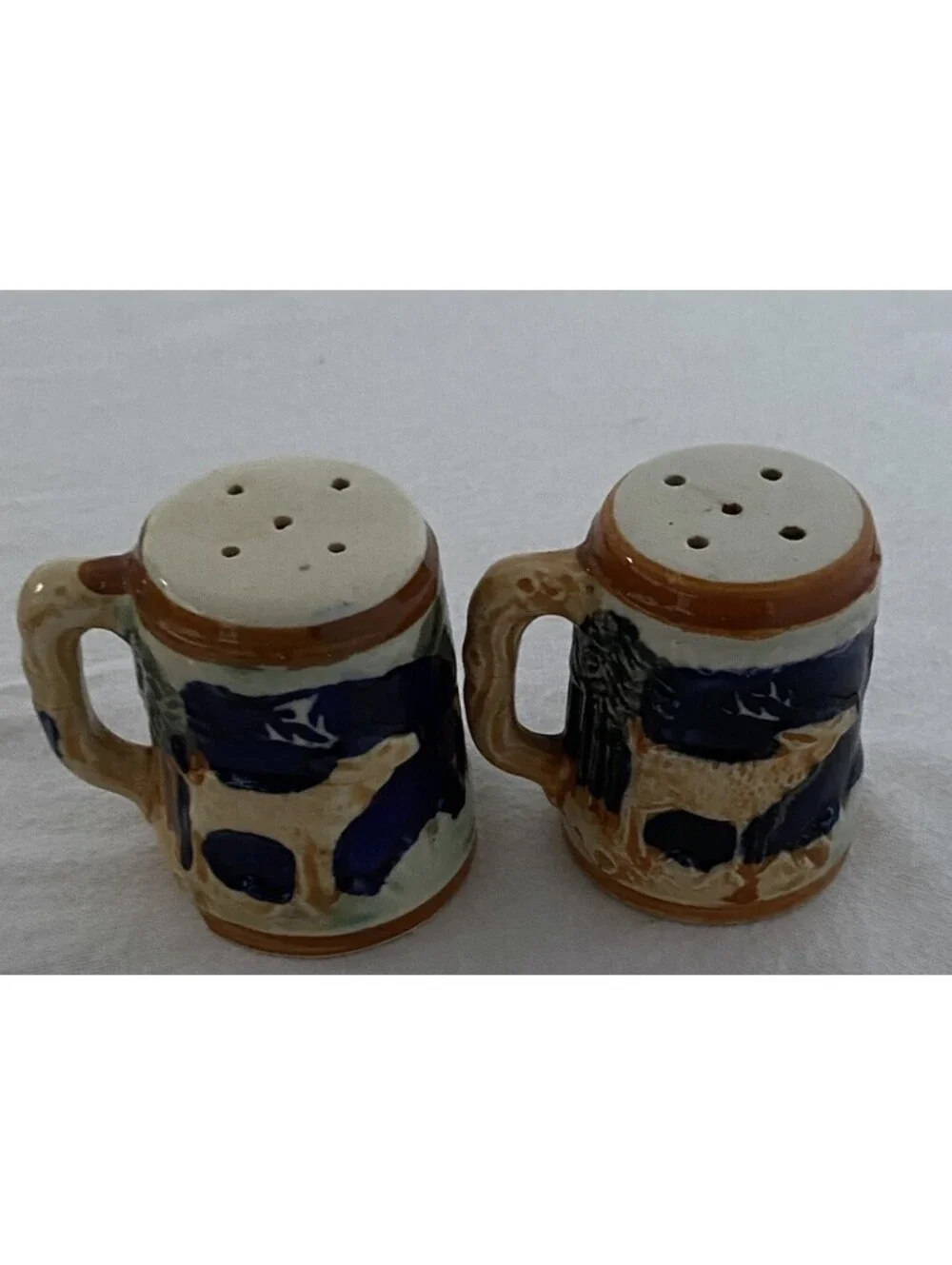 Vintage Great Smoky Mountains National Park Beer Stein Mug Salt & Pepper Shakers